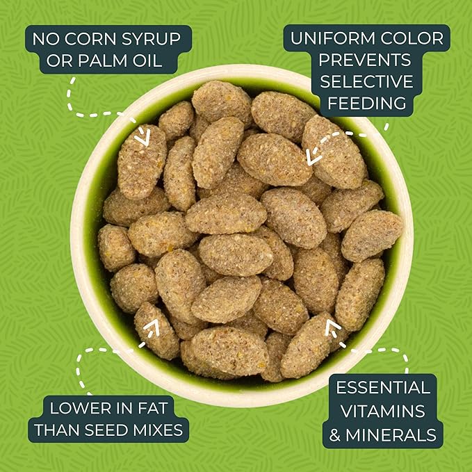 ZuPreem True Harvest Bird Pellets, Daily Bird Food for Parrot, Conure, Caique, African Grey, Eclectus, Small Cockatoo, Core Nutrition for Medium Large Birds, Added Vitamins, Parrot Food (ML, 3 lbs)