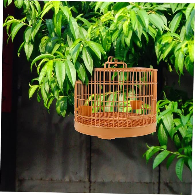 Mikikit Hanging Bird Cage for Parrots Spacious Birdcage Door Bird House for Budgerigars Conures Cockatiels
