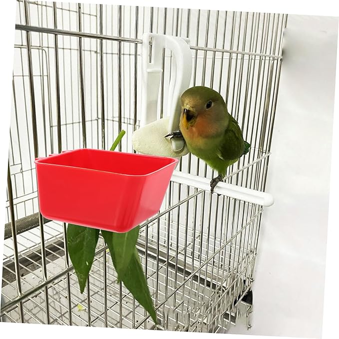 Totority 6pcs Bird Cage Feeder Water Bowl Hanging Trough for Chickens Robust Convenient Feeding Supplies for Hens Rabbits and Birds
