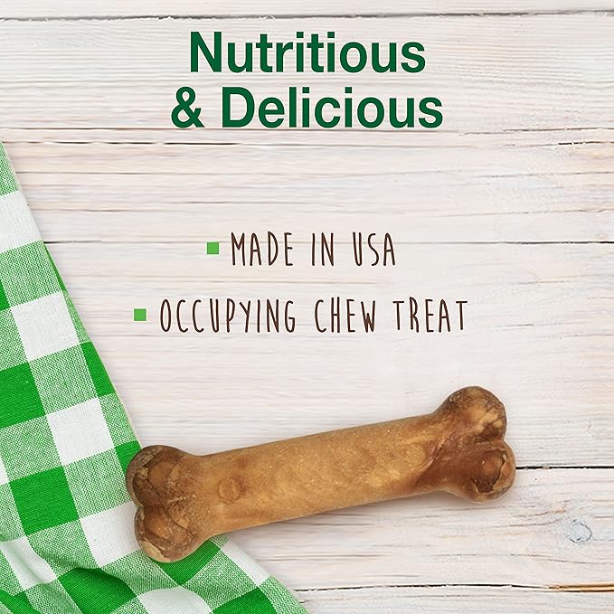Nylabone Healthy Edibles Natural Dog Chews Long Lasting Roast Beef Flavor Treats for Dogs, Medium/Wolf (2 Count)