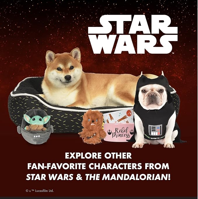 STAR WARS Grogu Plush Dog Toy with Squeaker, Soft Squeaky Pet Plush Toy for Small & Medium Dogs, 6-Inch Dog Toy