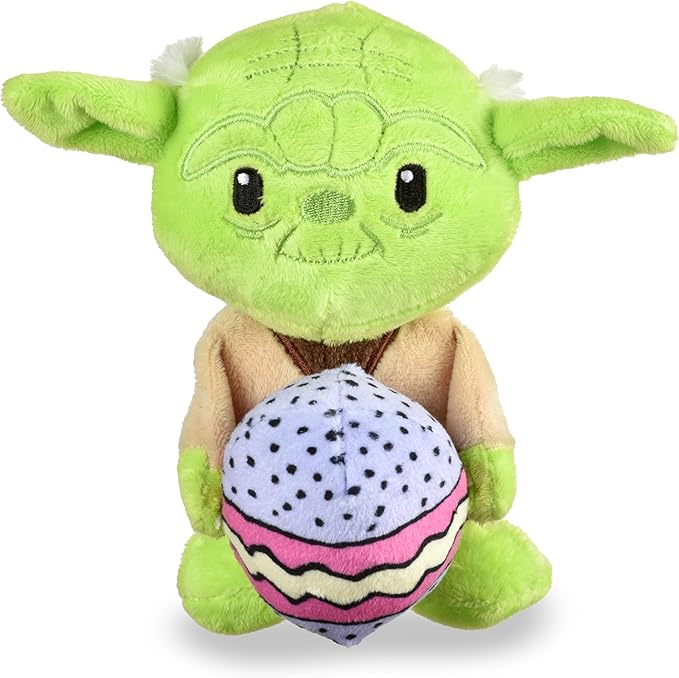 STAR WARS: Easter 9" Yoda Easter Egg Squeaker Pet Toy| 9 Plush Squeaker Easter Yoda Pet Toy Toy for Dogs Easter Stuffed Yoda 9 inch