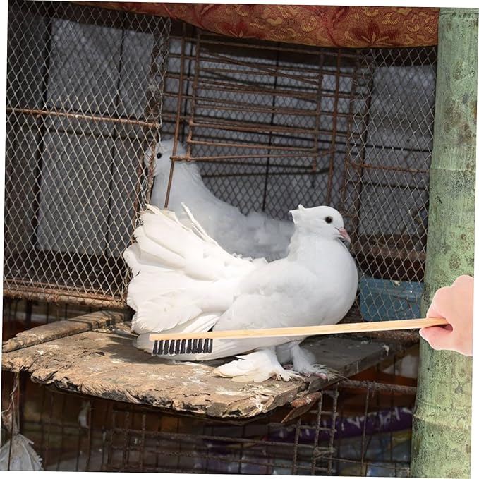 Mikikit 2pcs Bird Cage Accessories Kit Cleaning Brush Shovel for Pet Bird Small Animal Cage Chicken Coop Cleaner