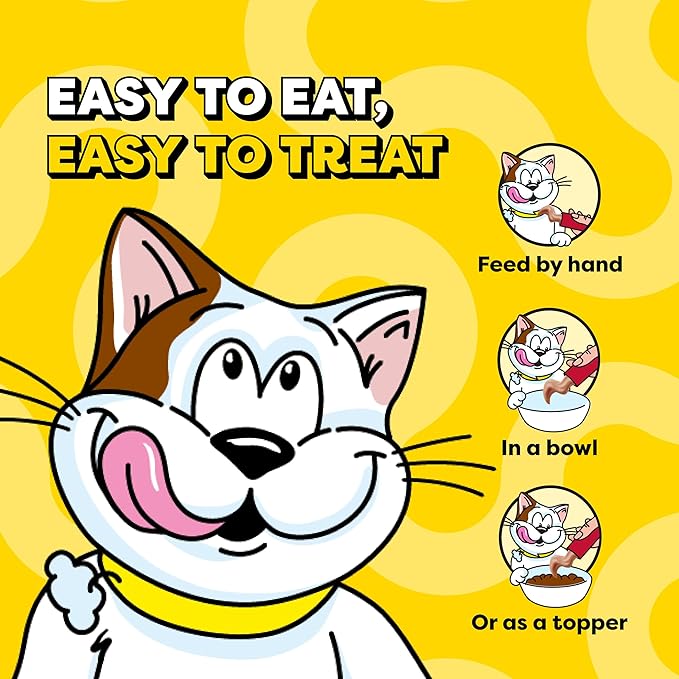 Temptations Creamy Puree Squeezable Lickable Cat Treats, Wet Cat Treats with Beef Liver and Cheese Variety Pack, 0.42 oz. Tubes, 24 Count