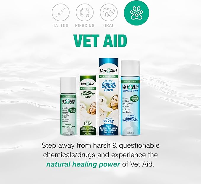 Animal Wound Care Foam - Liquid Bandage for Dogs, Cats & More - Pet Wound Care Supplies - Supports Insect Bites, Acne, Hot Spots & More for Pets - 2 oz