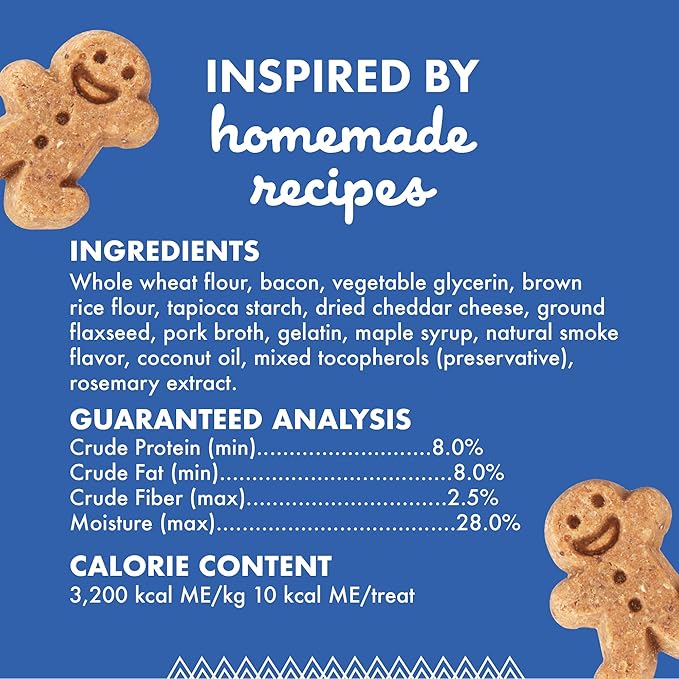 Buddy Biscuits Softies Soft & Chewy Dog Treats, Bacon & Cheese, 6 oz. Pouch