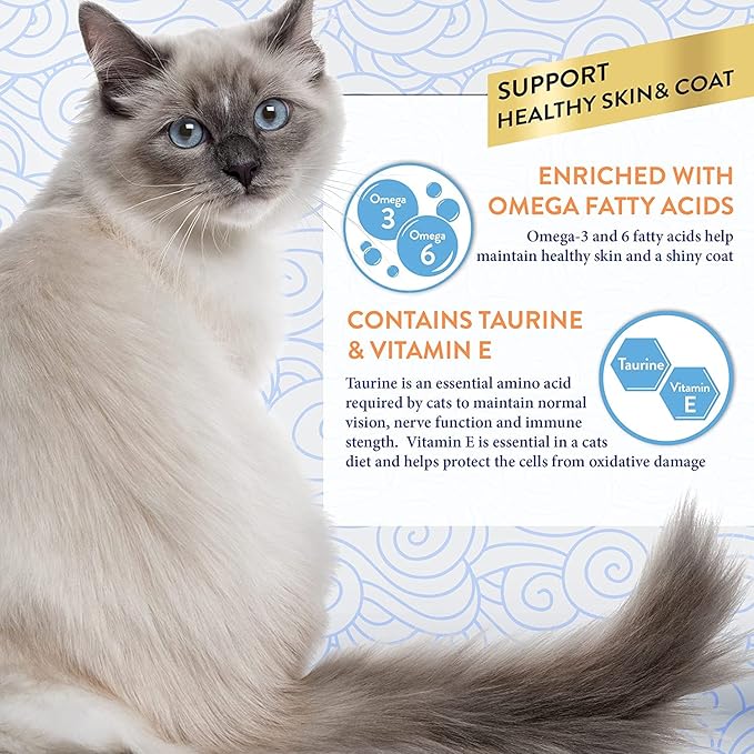 INABA Churu for Skin and Coat Lickable Purée Natural Cat Treats with Omega Oils, Taurine and Green Tea, 0.5 Ounces Each - 2 Flavor Variety Pack (48 Tubes)