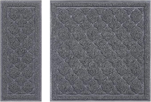 unipaws Cat Litter Trapping Mat, Litter Box Scatter Control Pad, Litter Free Floors and Urine Waterproof, Gentle on Paws, No Phthalate