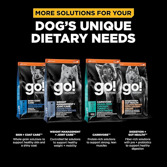 Go! Solutions Sensitivities Limited Ingredient Insect Grain-Free Dry Dog Food, Chicken-Free Kibble Made by Experts for Sensitive Stomachs & Food Allergies, for Puppies, Adults, & Seniors, 3.5 lb Bag
