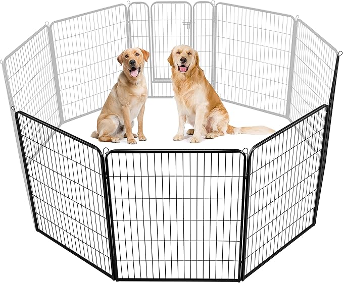 Topeakmart Dog Playpen Outdoor Puppy Exercise Pen Indoor Portable Pet Fence for Yard/RV Camping, 40 Inch 4 Panels