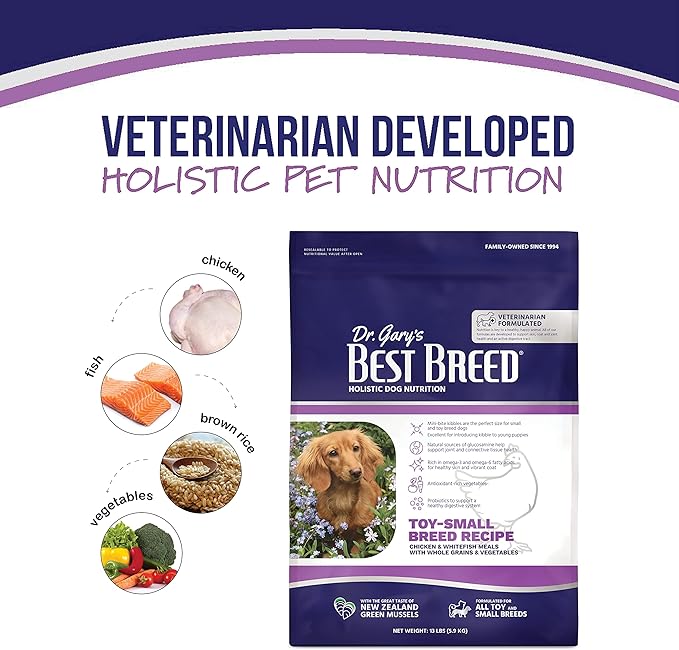 Dr. Gary's Best Breed Small Breed Recipe Made in USA [Natural Dry Dog Food for All Breeds and Sizes] - 13lbs