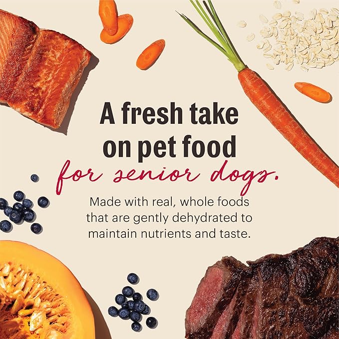 The Honest Kitchen Human Grade Wholemade™ Whole Grain Beef, Oat & Salmon Dehydrated Senior Dog Food, 2lb Bag (Makes 8lbs)