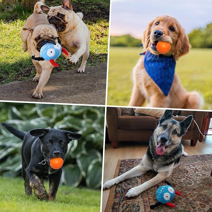 LESYPET Dog Toy Pet Interactive Squeaky Toys - Stuffed Monster Toy Ball for Small, Medium, Large Dogs, Plush Puppy Chewy Toys for Playing, Monster Ball