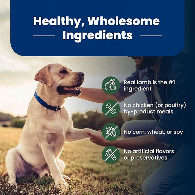 Blue Buffalo Life Protection Formula with LifeSource Bits, Senior 7+ Dry Dog Food, Lamb and Brown Rice Recipe, Natural Food for Dogs, 30 lb. Bag