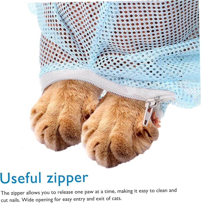 VANZACK Cat Shower Bag Kitten Washing Bag Cat Shower Net Bag Grooming Bag for Grooming Bathing Bag Cat Sling Bag Cat Immobilizing Bag Kitten Bath Bag Cat Bath Bag Pp Beauty Bag Take a Bath