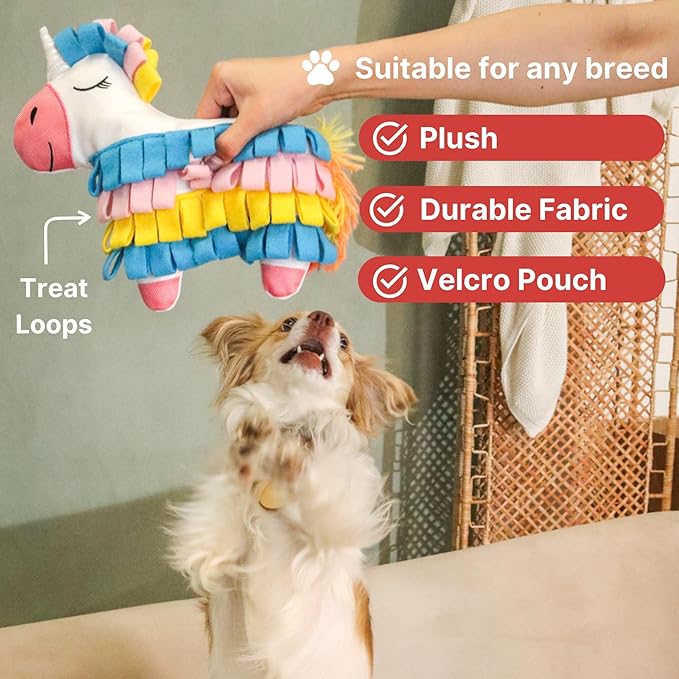Injoya Fiesta Pinata Interactive Puzzle Snuffle Toy for Dogs and Cats Small