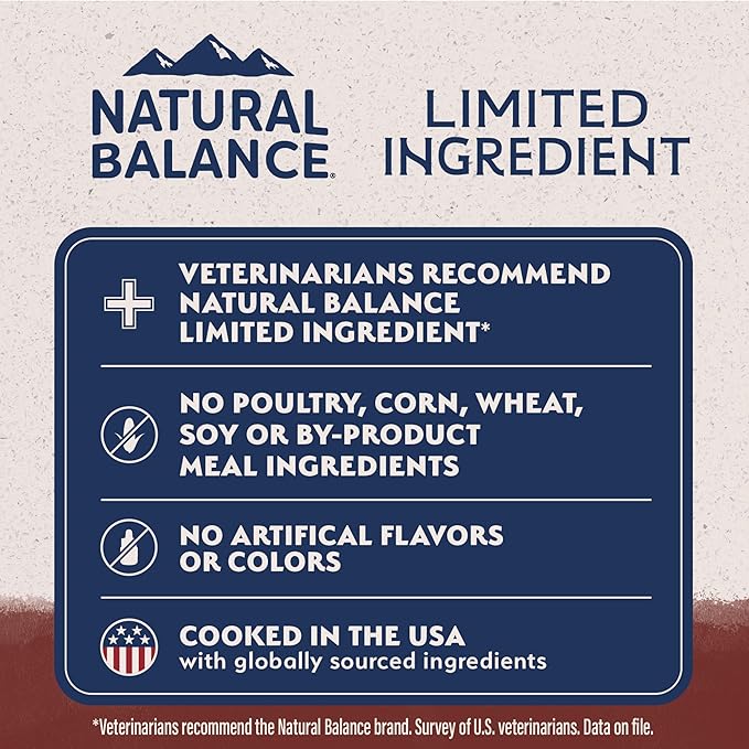 Natural Balance Limited Ingredient Small-Breed Adult Dry Dog Food with Healthy Grains, Beef & Brown Rice, 12 Pound (Pack of 1)