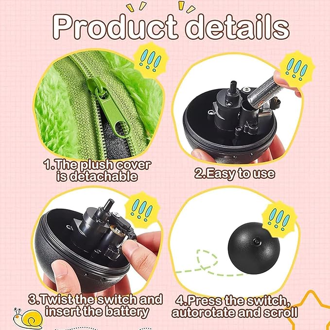 Rolling Ball Dog Toy, Anti-Anxiety Active Rolling Toy for Dogs and Cats, Self Moving Balls with Automatic Movement, Interactive Toys for Large Small Dogs (1 Black 𝐁𝐚𝐥𝐥+ 4 𝐁𝐚𝐥𝐥 Covers)