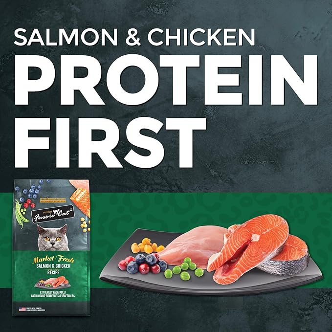 Fussie Cat Market Fresh Salmon & Chicken Recipe, Dry Cat Food, 3.5lb Bag