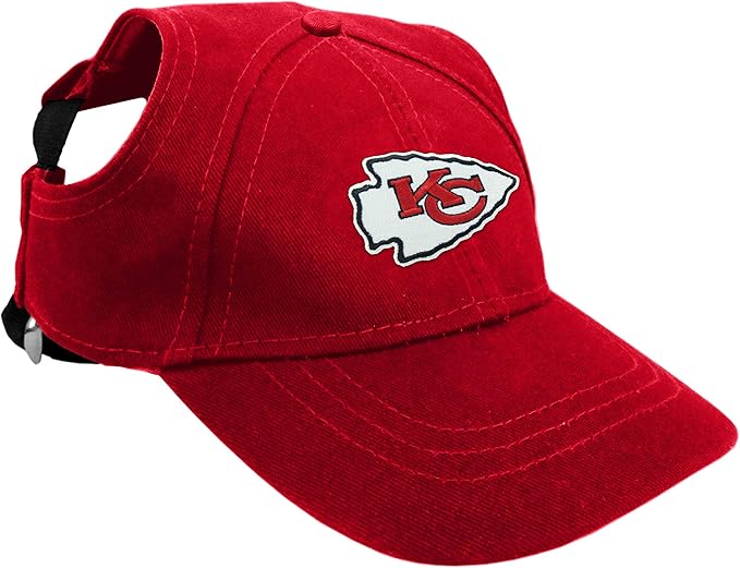 Littlearth NFL Kansas City Chiefs Pet Baseball Hat, Team Color, X-Large
