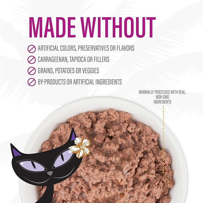 Tiki Cat After Dark Pâté, Variety Pack, High-Protein and 100% Non-GMO Ingredients, Wet Cat Food for Adult Cats, 3 oz. Cans (Pack of 12)