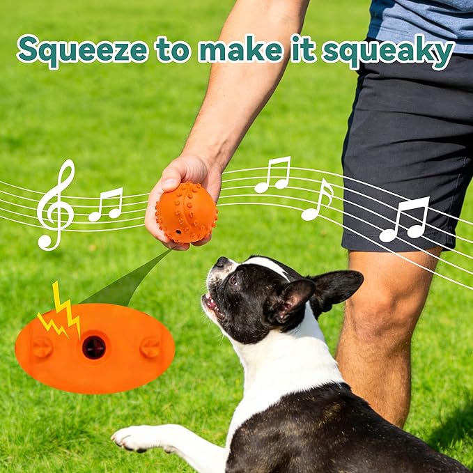 LESYPET Dog Toy Pet Interactive Squeaky Toys - Stuffed Monster Toy Ball for Small, Medium, Large Dogs, Plush Puppy Chewy Toys for Playing, Monster Ball