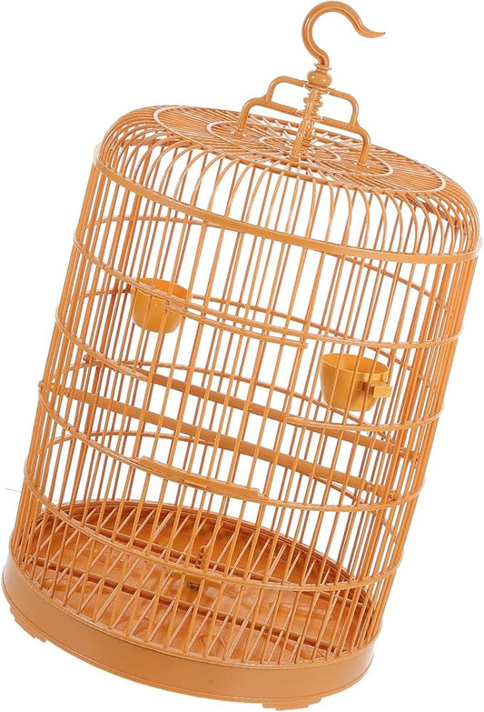 VALICLUD Plastic Hanging Bird Cage with 30cm Round Dome, Lightweight Small Animal Nest, Vintage Style Cage Ornament for Pet Birds and Parakeets, Outdoor Suitable