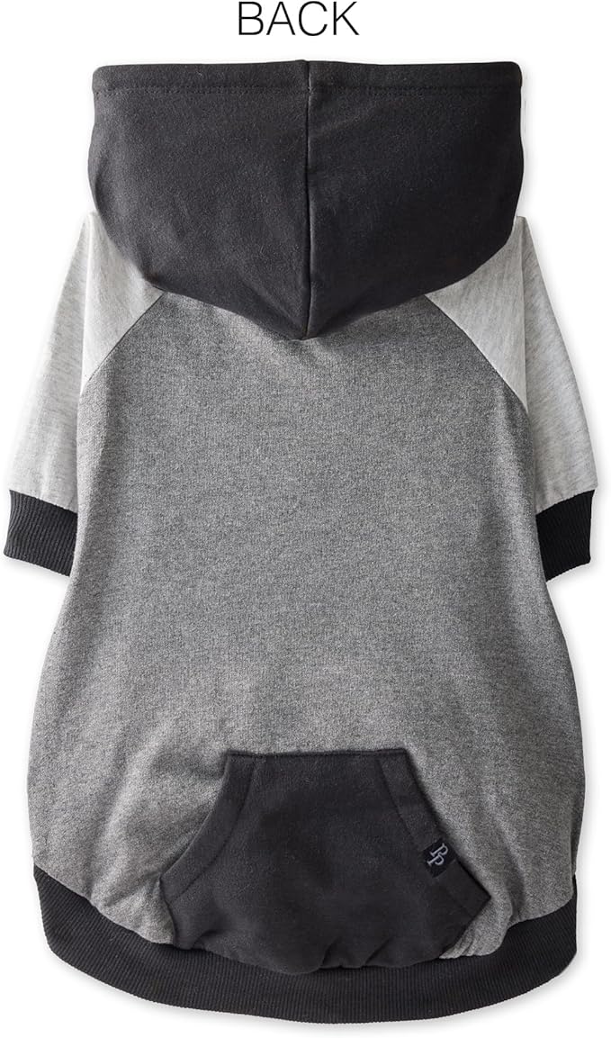 Pet Passion Rocky – The Original Lightweight Hooded Tee 100% Organic Cotton Dog Hoodie Pet Coat Sweater for All Sized Dogs, Original Black Color Block, XX-Small (4-7 lbs)