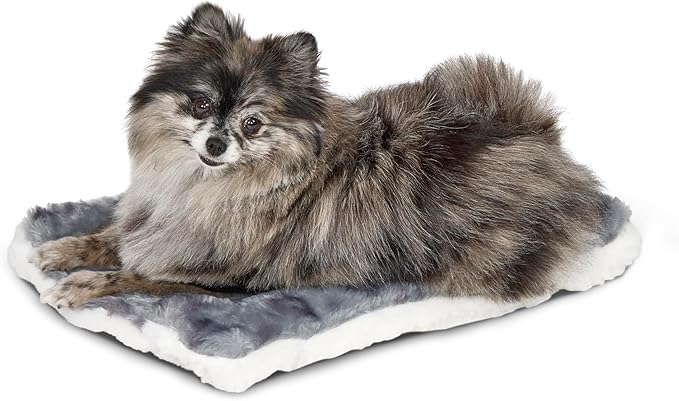 MidWest Homes for Pets Reversible Pet Bed; Machine Washable; Great for Toy Dog Breeds; Spotted Gray; 18"; 40218-FVGYS