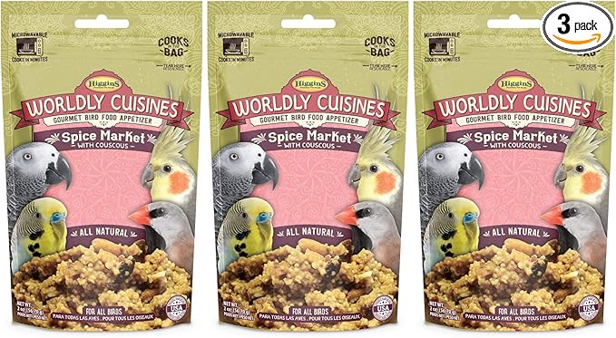 Higgins Worldly Cuisines Spice Market Bird Treat, 2 Ounces (3 Pack)