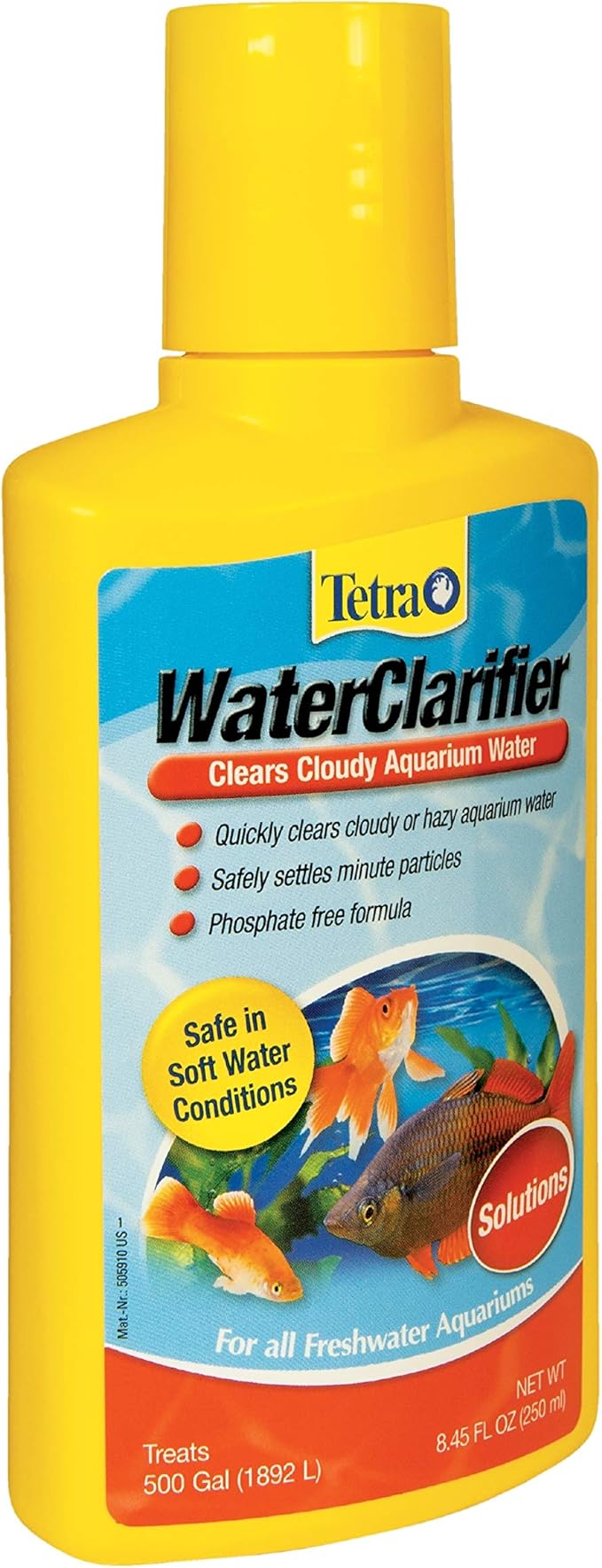 Tetra Water Clarifier, Aquarium Treatment Solution, 8.45 oz, Clears Cloudy Aquarium Water, Safe to Use with Fish and Plants, For Fresh Water