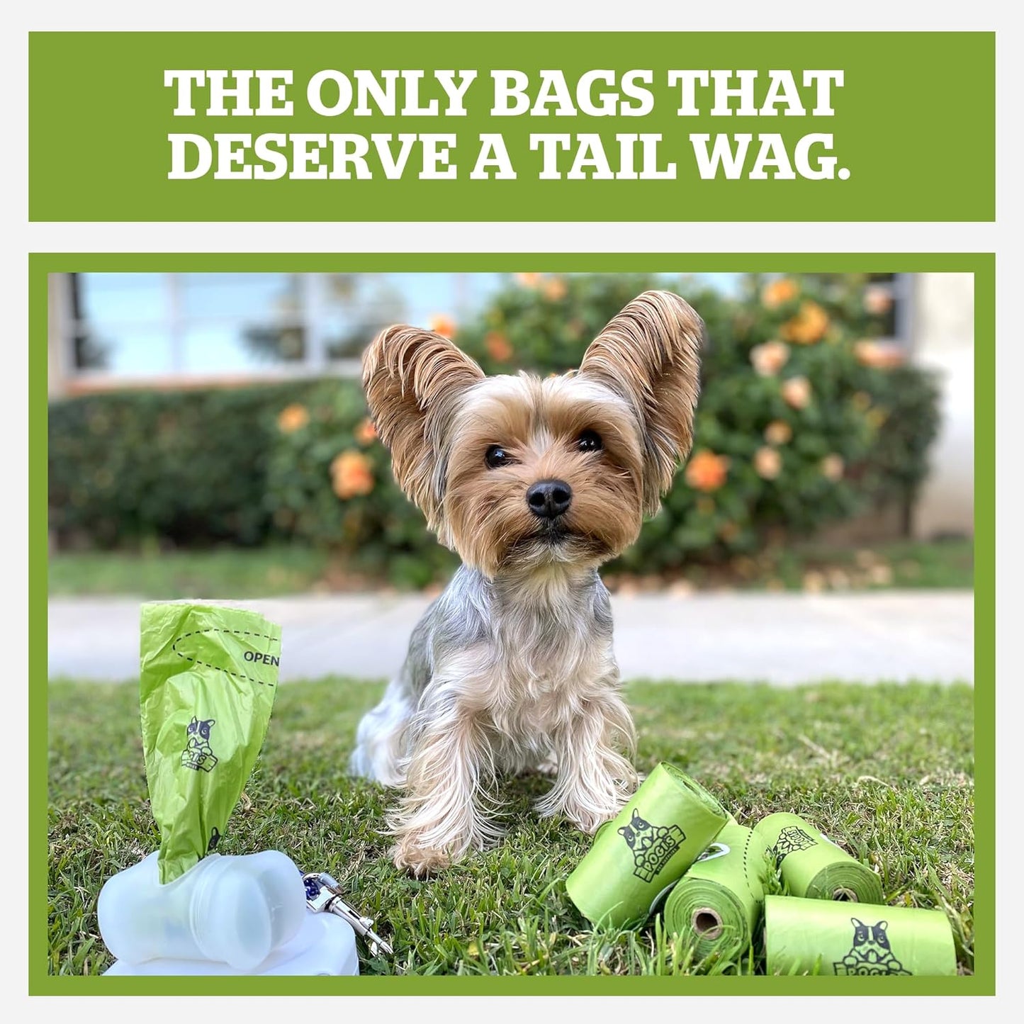 Pogi's Compostable Poop Bags – Leak-Proof, Extra-Large, Made with Plants – 9 Rolls (135 Bags)