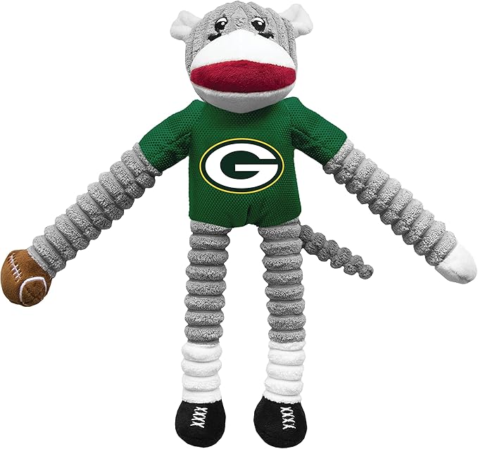 Littlearth NFL Philadelphia Eagles Sock Monkey Pet Toy, Team Color, One Size