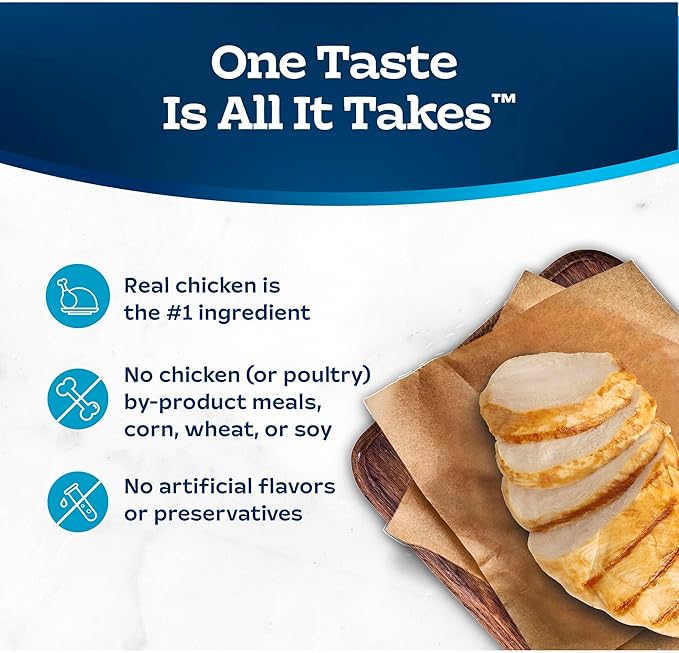 Blue Buffalo Tastefuls Wet Food for Mature Adult Cats 7+, Made with Natural Ingredients, Chicken Paté Entrée, 3oz Cans, 4Pack Trial Size