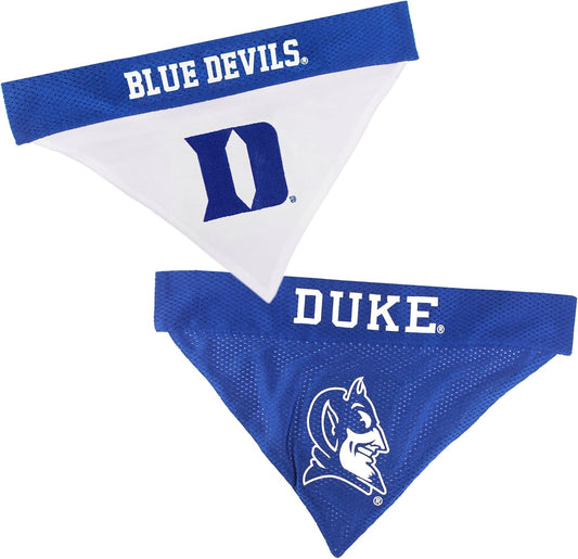 Pets First Collegiate Pet Accessories, Reversible Bandana, Duke Blue Devils, Large/X-Large