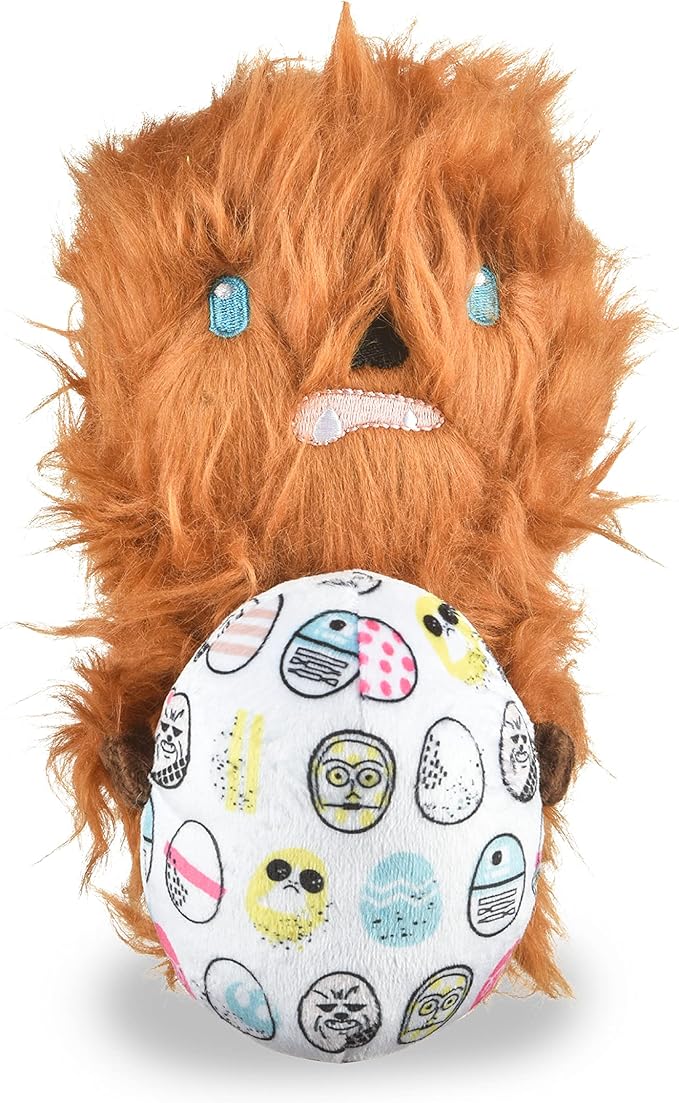 STAR WARS for Pets Easter 6" Chewbacca Rebel Egg Squeaker Pet Toy | 6 Plush Squeaker Easter Chewbacca Pet Toy | Soft Chew Toy for Dogs, Stuffed Chewbacca Easter Toy 6 Inch