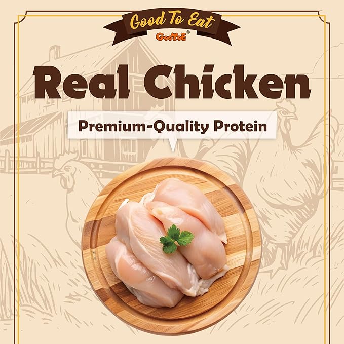 Gootoe Dog Treats, Chicken Jerky for Dogs - Premium Dog Training Treats; High-Protein, Gluten-Free, Hypoallergenic, Grain-Free, Chicken Roll, 12 oz