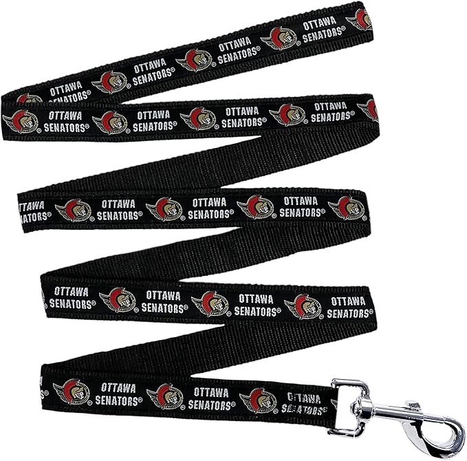 Pets First NHL Ottawa Senators Leash for Dogs & Cats, Walk Cute & Stylish! The Ultimate Hockey Fan Leash!, Large (6 ft Long x 1 in Width) (OTT-3031-LG)