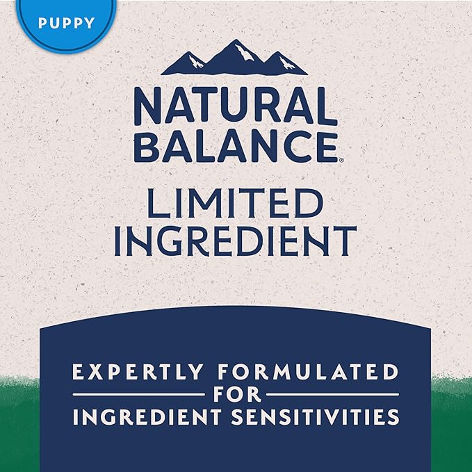 Natural Balance Limited Ingredient Puppy Dry Dog Food with Healthy Grains, Lamb & Brown Rice Recipe, 12 Pound (Pack of 1)