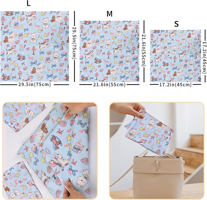 Cat Wrap for Cutting Nails Gentle Wrapped Cat Swaddle Cat Grooming Wrap Comfortable Wrap Prevents Cat Resistance Cat Burrito Wrap Cat Grooming Supplies for Nail Trimming (18x18in)
