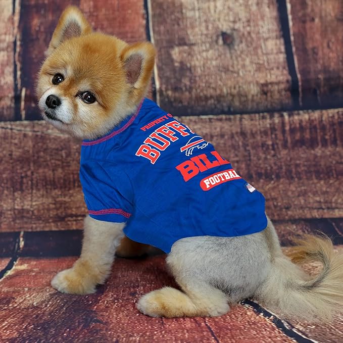 NFL Buffalo Bills Dog T-Shirt for Pets, Size X-Large. Officially Licensed Pet Shirt with Team Logo, Soft Stretchable Comfort Fit Apparel for Dogs & Cats