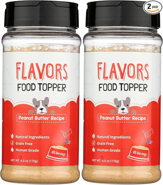 BEAUMONT BASICS Flavors Food Topper for Dogs, Peanut Butter Recipe, 6-Ounce, Pack of 2