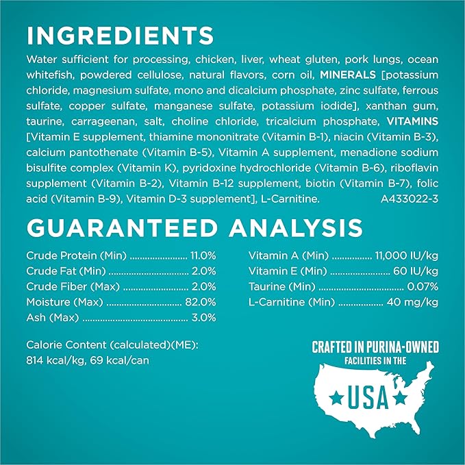 Purina ONE Natural Weight Control Wet Cat Food, Ideal Weight White Meat Chicken Recipe in Sauce - (Pack of 24) 3 oz. Pull-Top Cans