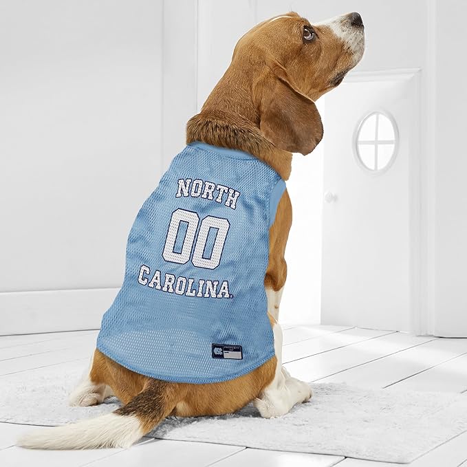 Pets First NCAA North Carolina Tar Heels Basketball Jersey for Dogs & Cats, Small - Licensed North Carolina Tar Heels Pet Tank Jersey (UNC-4020-SM)