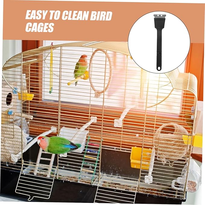 Angoily Sturdy Bird Cage Cleaning Brush Shovel Birdcage Maintenance Tool for Sizes