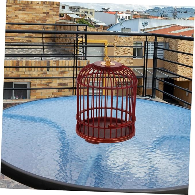 VICASKY Hanging Bird Cage Decorative Retro Birdcage with for Parrots and Small Birds for Home Decor and with Lock Buckle