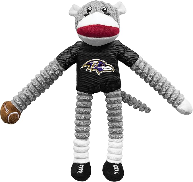 Littlearth NFL Philadelphia Eagles Sock Monkey Pet Toy, Team Color, One Size