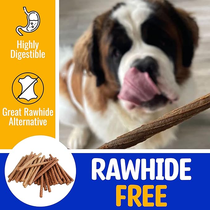 Paw & Pantry 5" Soft & Chewy Stick Twists - Real Beef & Turkey - Pack of 50 Rawhide-Free, Grain-Free Dog Twist Sticks - Healthy Training Treats for Any Size Pup