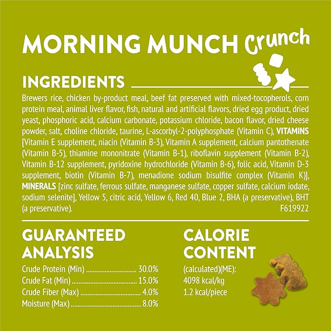 Purina Friskies Party Mix Morning Munch Crunch Egg, Bacon and Cheese Flavors Cat Treats - 20 oz Canister