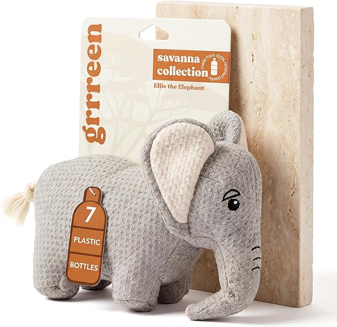 Dog Toys | Plush Elephant Stuffed Animal for Large Dogs | Eco Friendly Jumbo Dog Toy